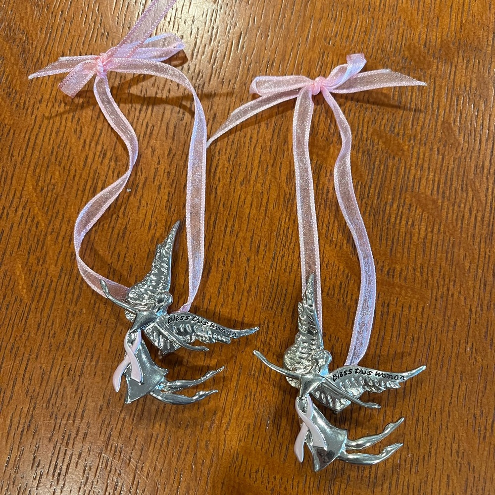 Bless this woman breast cancer pin/ ornament